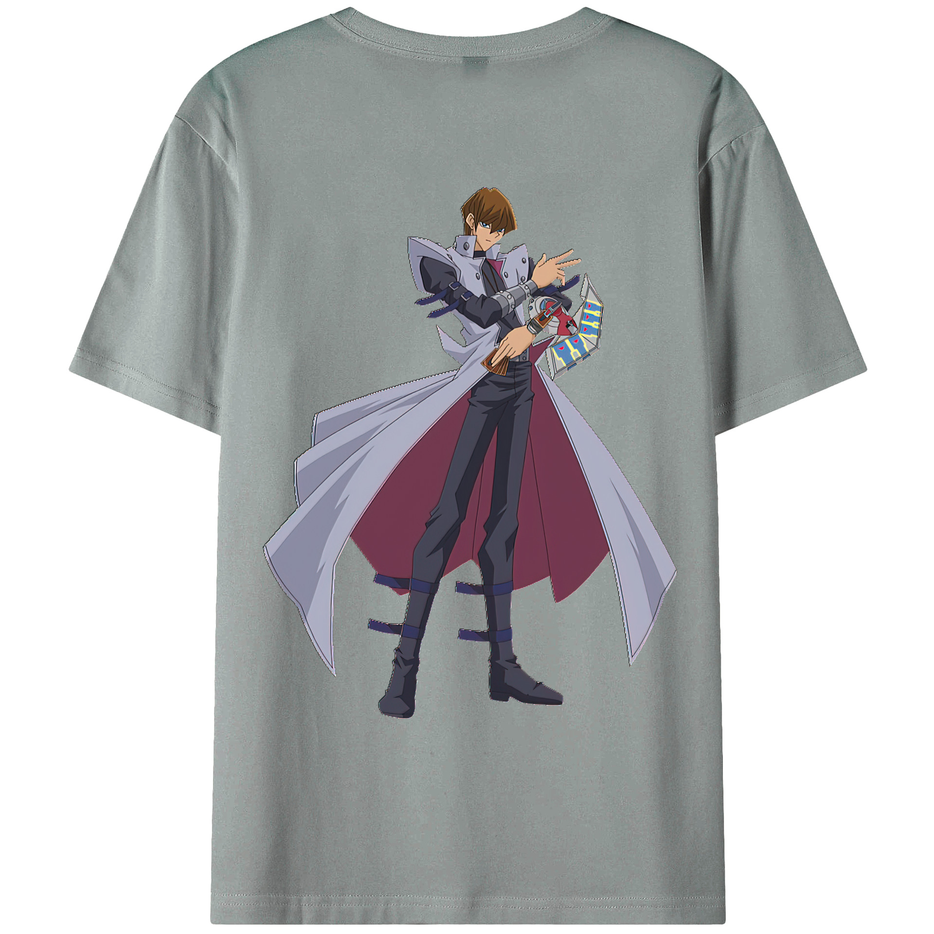 （画像用） 遊☆戯☆王 Yu-Gi-Oh! 綿100％ メンズ半袖Tシャツ（バックプリント） 通気性